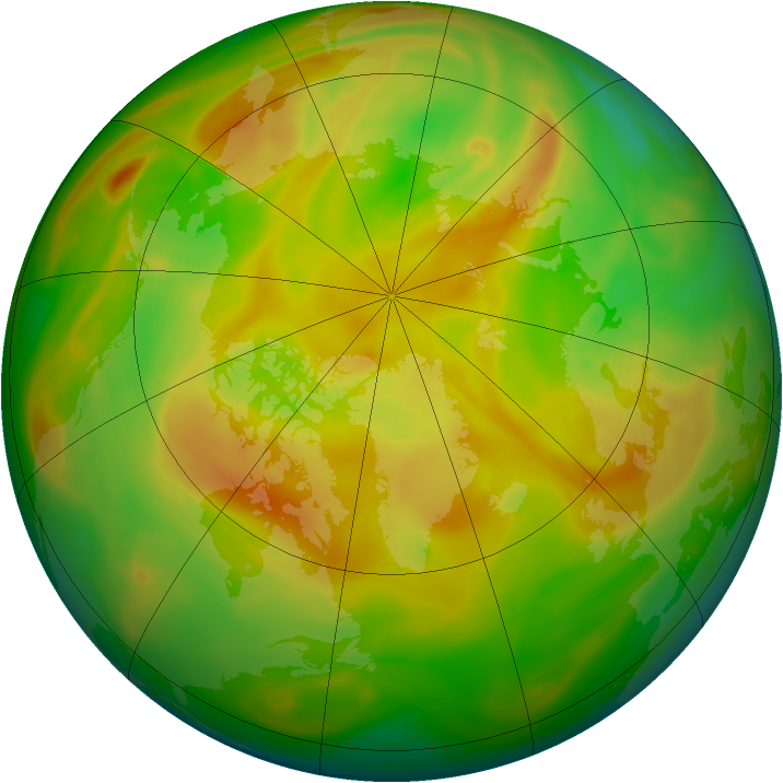Arctic ozone map for 09 May 2005